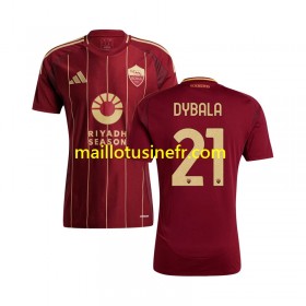 Maillot de Foot AS Roma Paulo Dybala 21 Domicile 2024-25